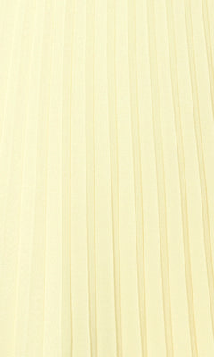 Close-up of the Betsy & Adam A27098 strapless wedding guest dress, featuring pleated, light cream-colored fabric with elegant vertical folds.