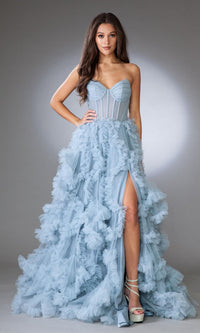 Amelia Couture Corset Ruffle Prom Ball Gown AC0019