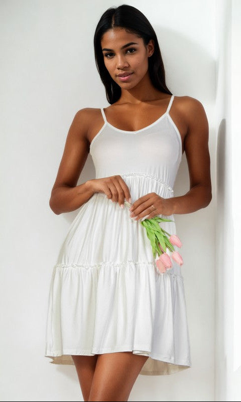 Empire Waist Short Casual Cami Dress