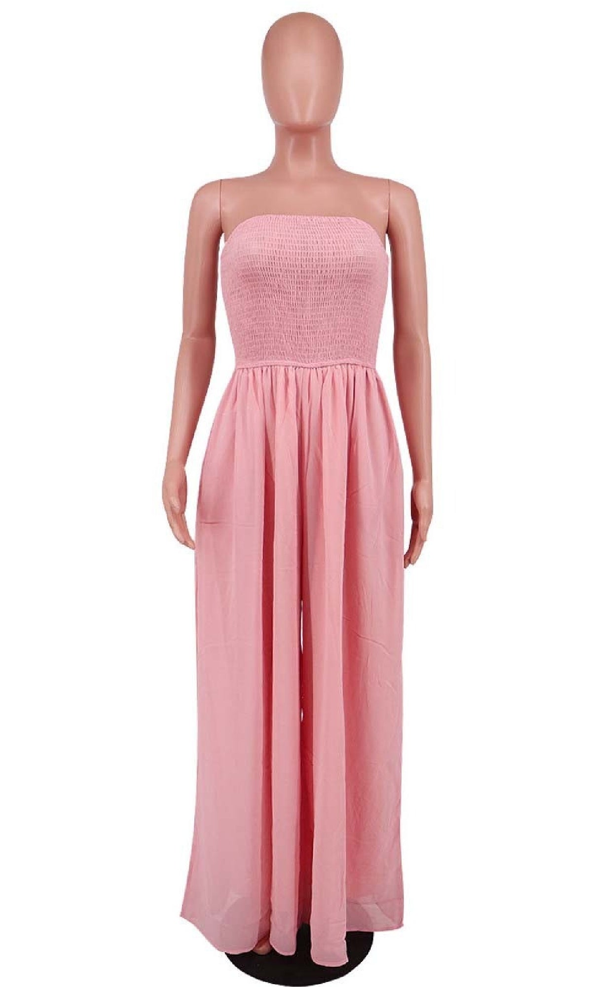 Strapless Casual Wide-Leg Jumpsuit