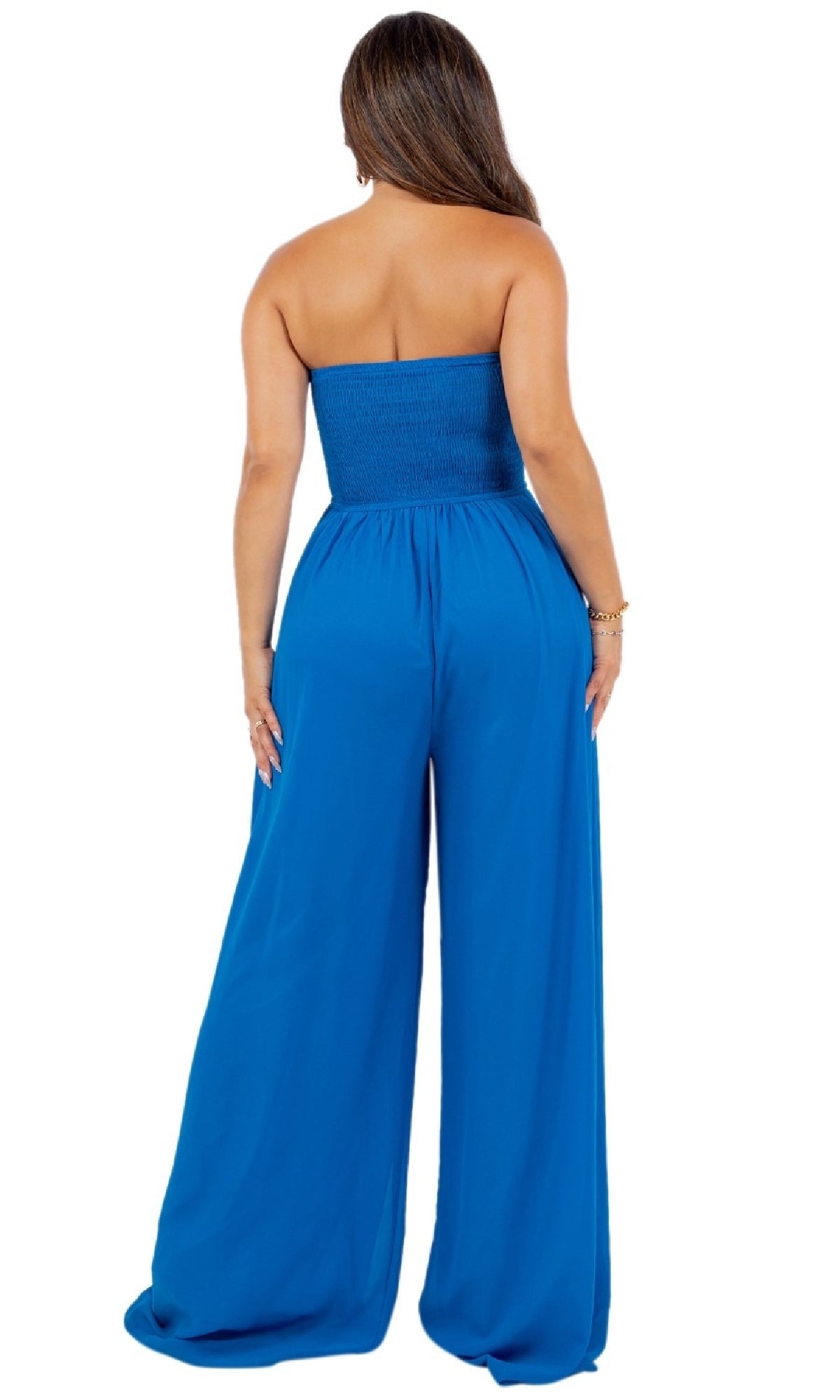 Strapless Casual Wide-Leg Jumpsuit
