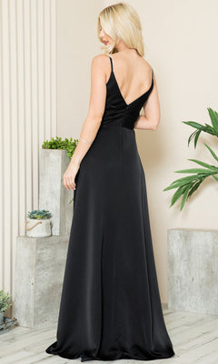 green emerald velvet dress Classic Black A-line Maxi Dress – ALBANA New York main image 0