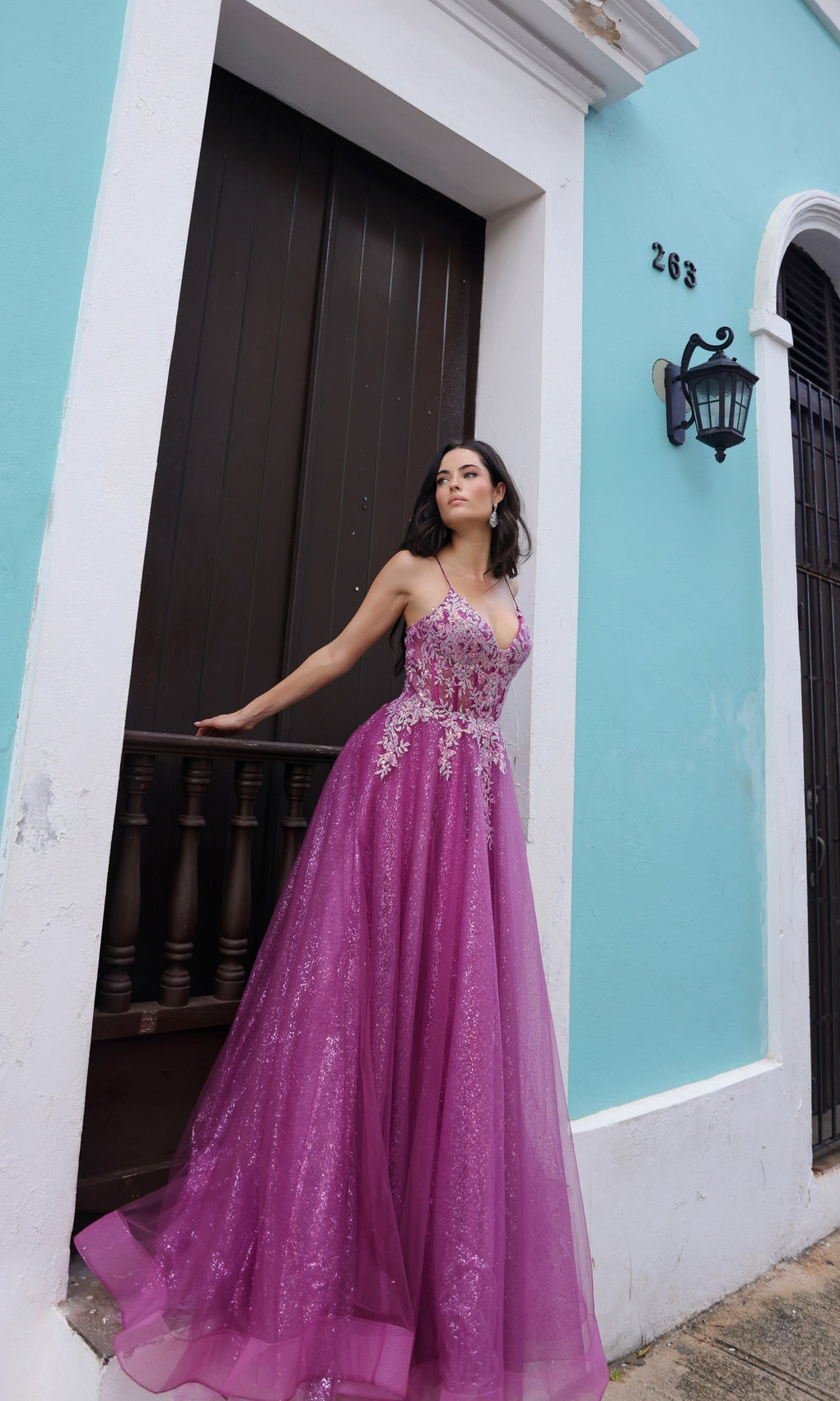 MICHAL dress in Magenta Bloom main image 1