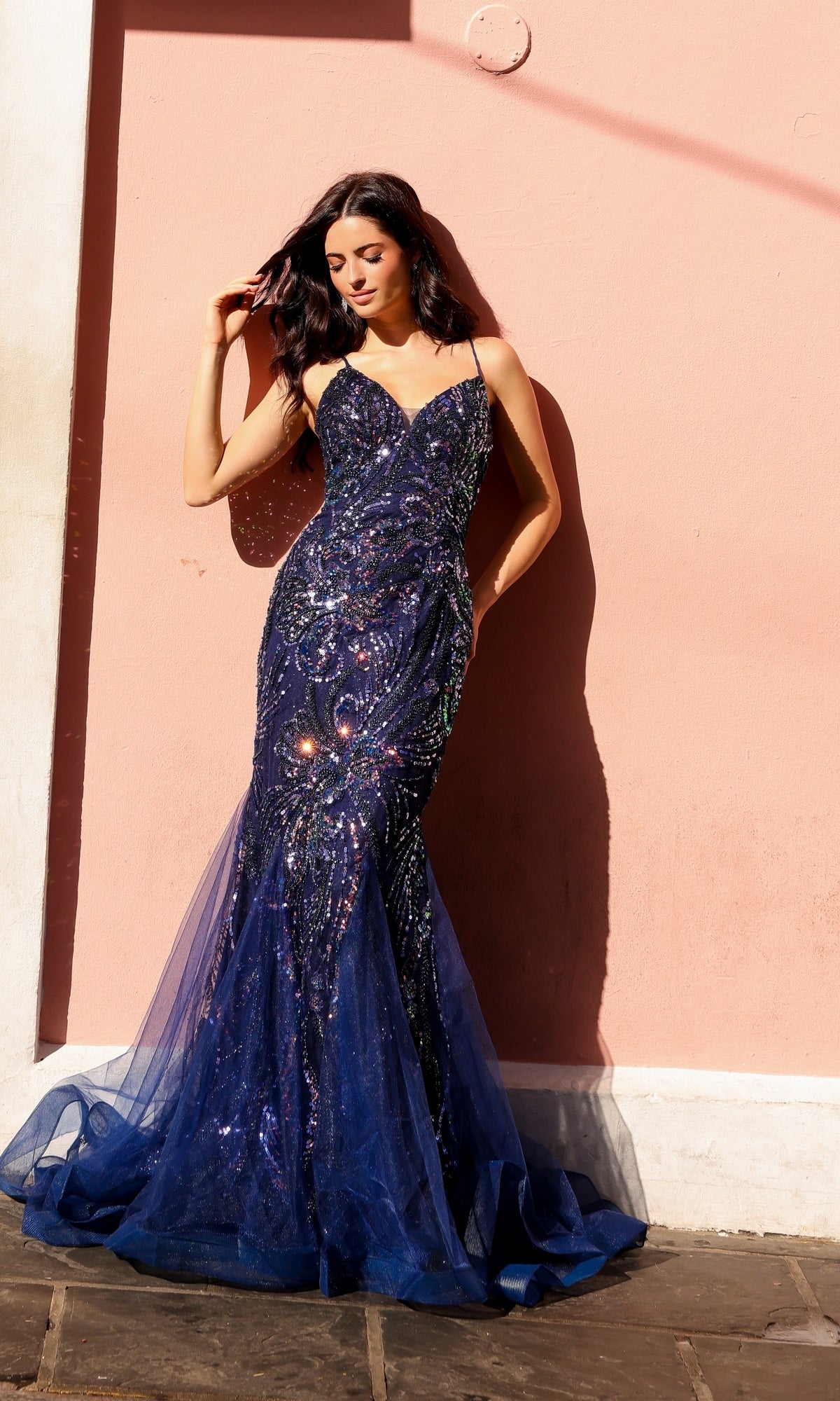 Nox Anabel Tight Sequin Mermaid Prom Dress C1416