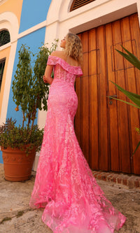 Off-the-Shoulder Long Lace Prom Dress C1455