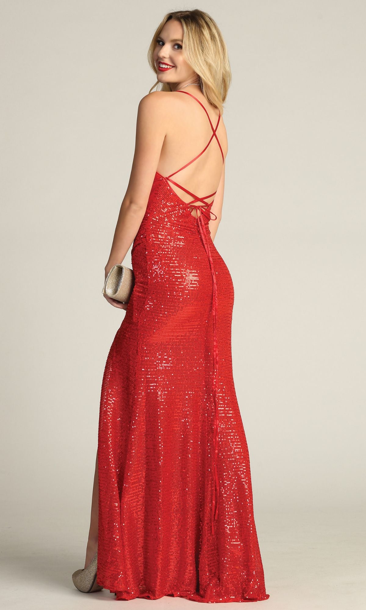 chinese dress ladies Red One Shoulder A-Line Sequin Lace Short Homecoming Dresses VK23101204 –  Vickidress main image 0