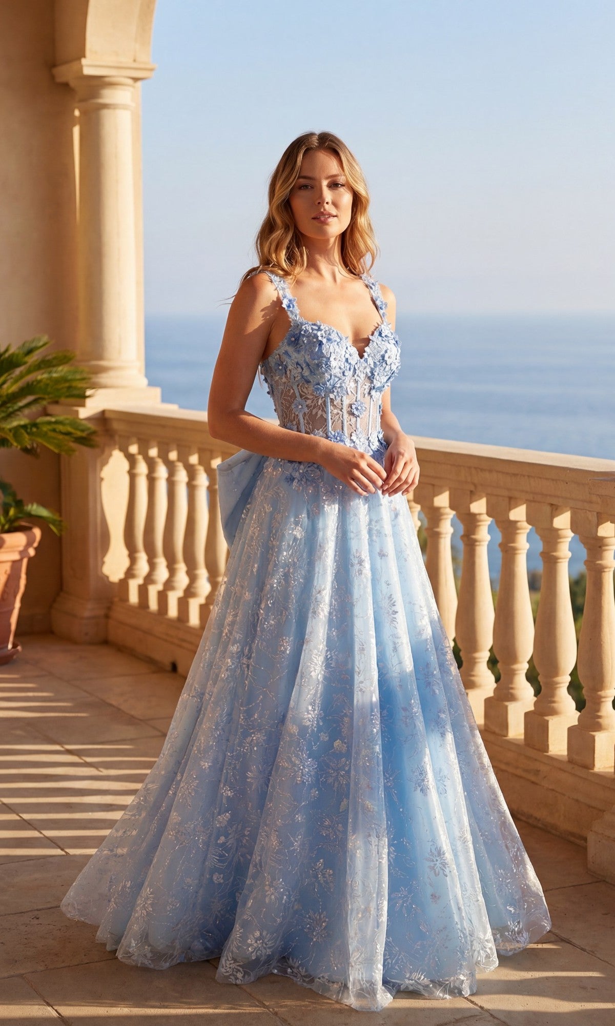 corset embroidered dress Sheer-Corset Long Prom with Bow Blush / Small Ball gown size:US 10 / UK 14 / EU 40 mens shoes Floral Maxi Dress for a sheer corset