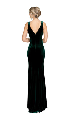 V-Back Long Velvet Prom Dress with Sweetheart Neckline Green / 2XLarge V-Back Long Velvet Prom Dress with Sweetheart Neckline Green / 2XLarge