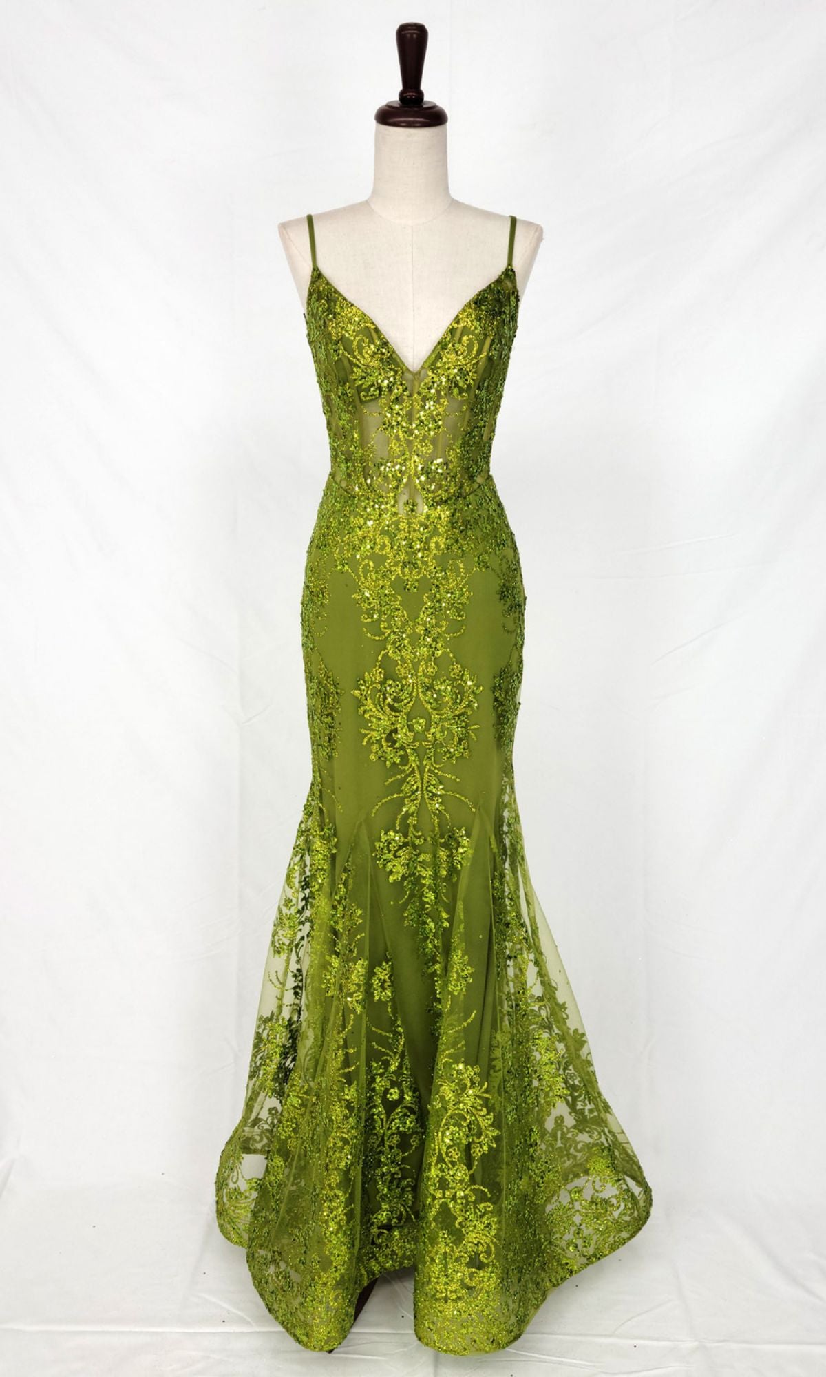Sheer-Bodice Long Mermaid Prom Dress with Glitter PromGirl Sheer-Bodice Long Mermaid Prom Dress with Glitter PromGirl
