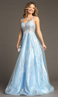 Light Blue Prom Ball Gown C821 by Chicas