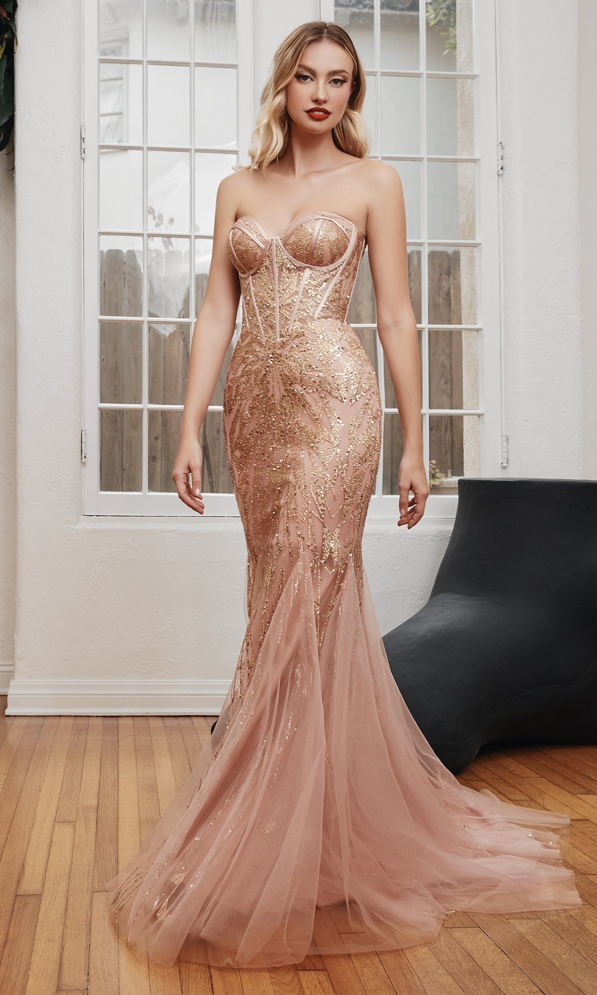 Long Pink Strapless Mermaid Prom Dress - PromGirl Long Pink Strapless Mermaid Prom Dress - PromGirl