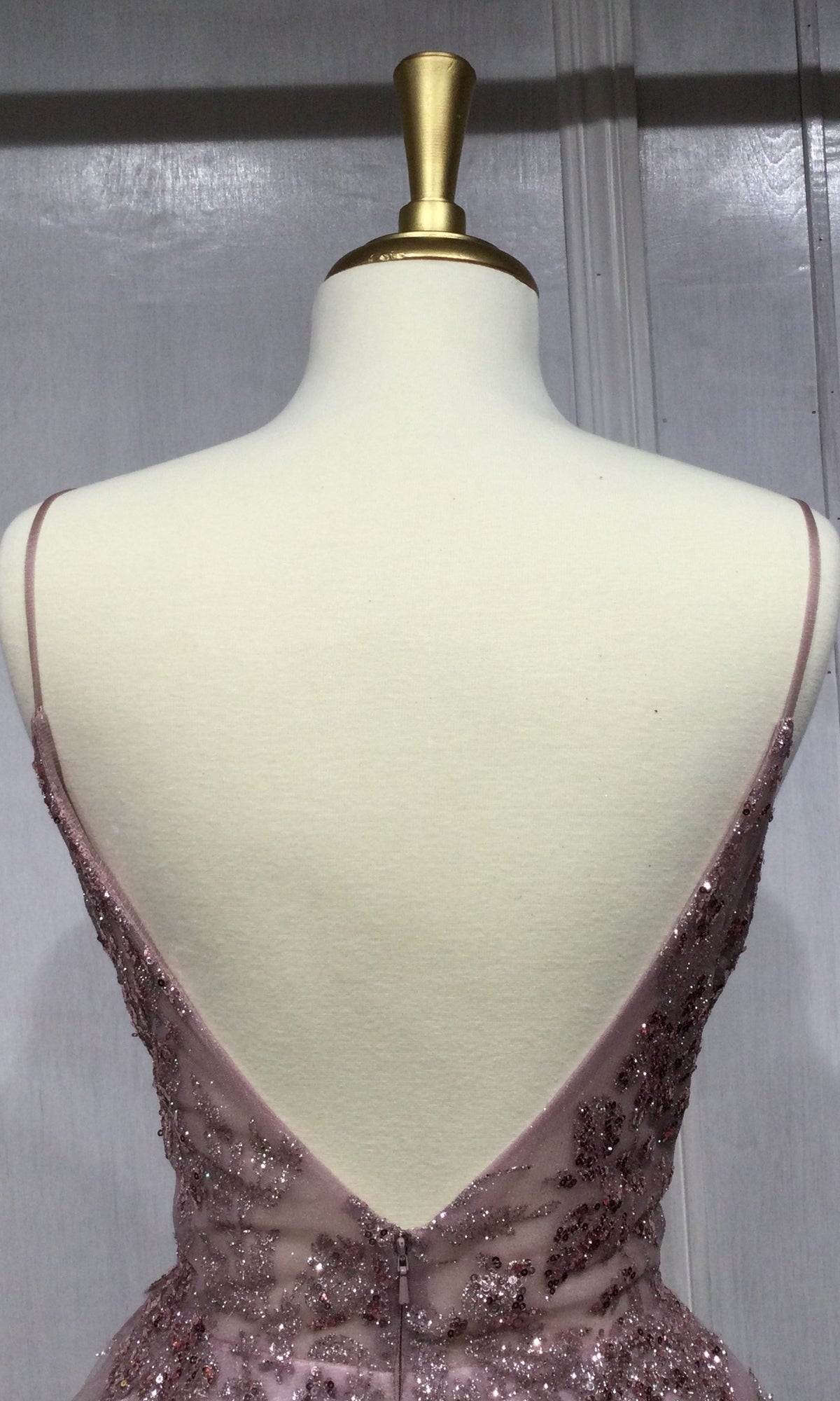 Dusty Rose Pink Long Glitter Prom Dress CB117