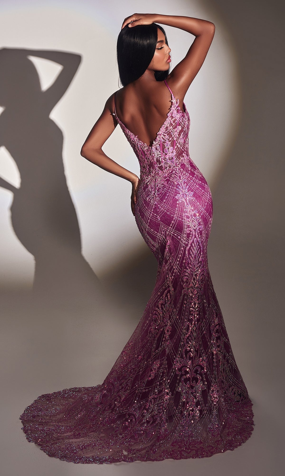 Amethyst Long Sequin Mermaid Prom Dress CC2168
