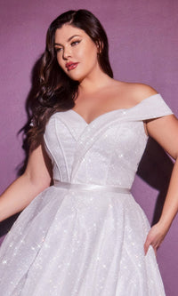 Plus-Size Off-White Long Formal Ball Gown CD214WC