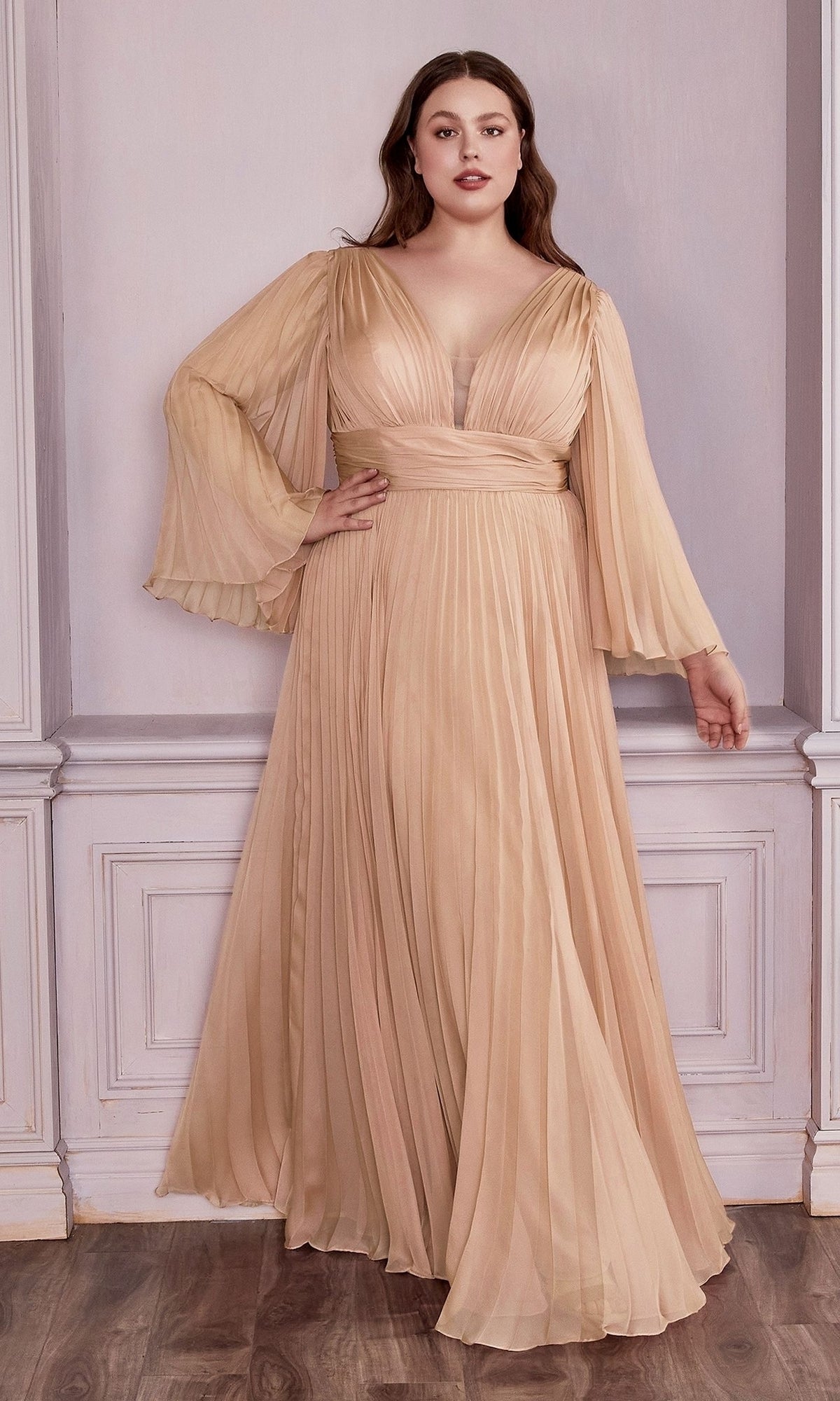 Long Plus-Size Prom Dress CD242C by Ladivine