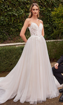 Ladivine CD854W White Wedding Dress