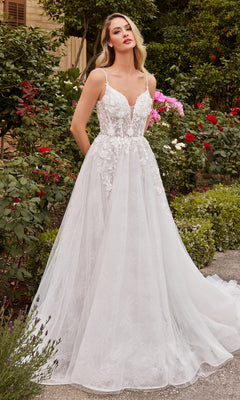 Ladivine CD857W A-Line Lace Wedding Dress