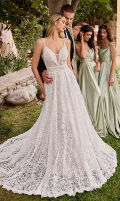 chinese dress ladies Ladivine A-Line Lace Wedding Dress CD862W Off White / 2