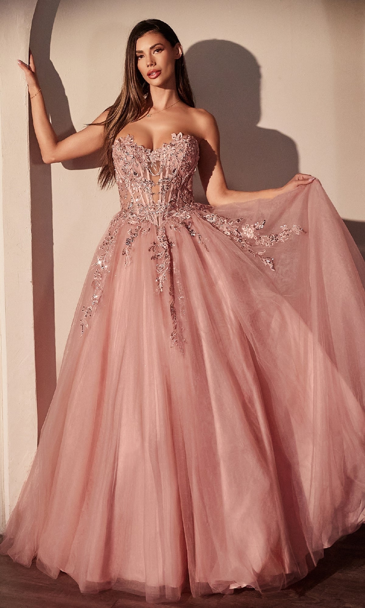 Long Prom Dress: Ladivine CDS536