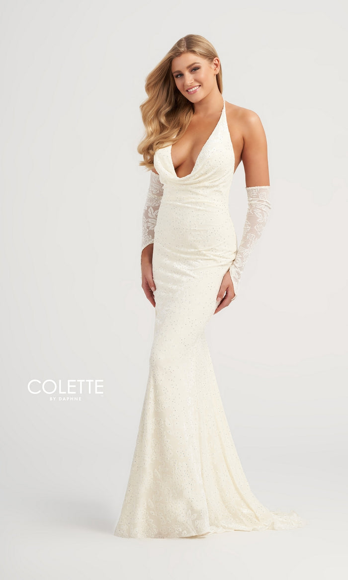 Colette Backless Long Designer Formal Dress CL5118