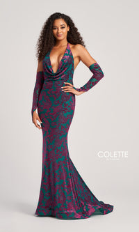 Colette Backless Long Designer Formal Dress CL5118