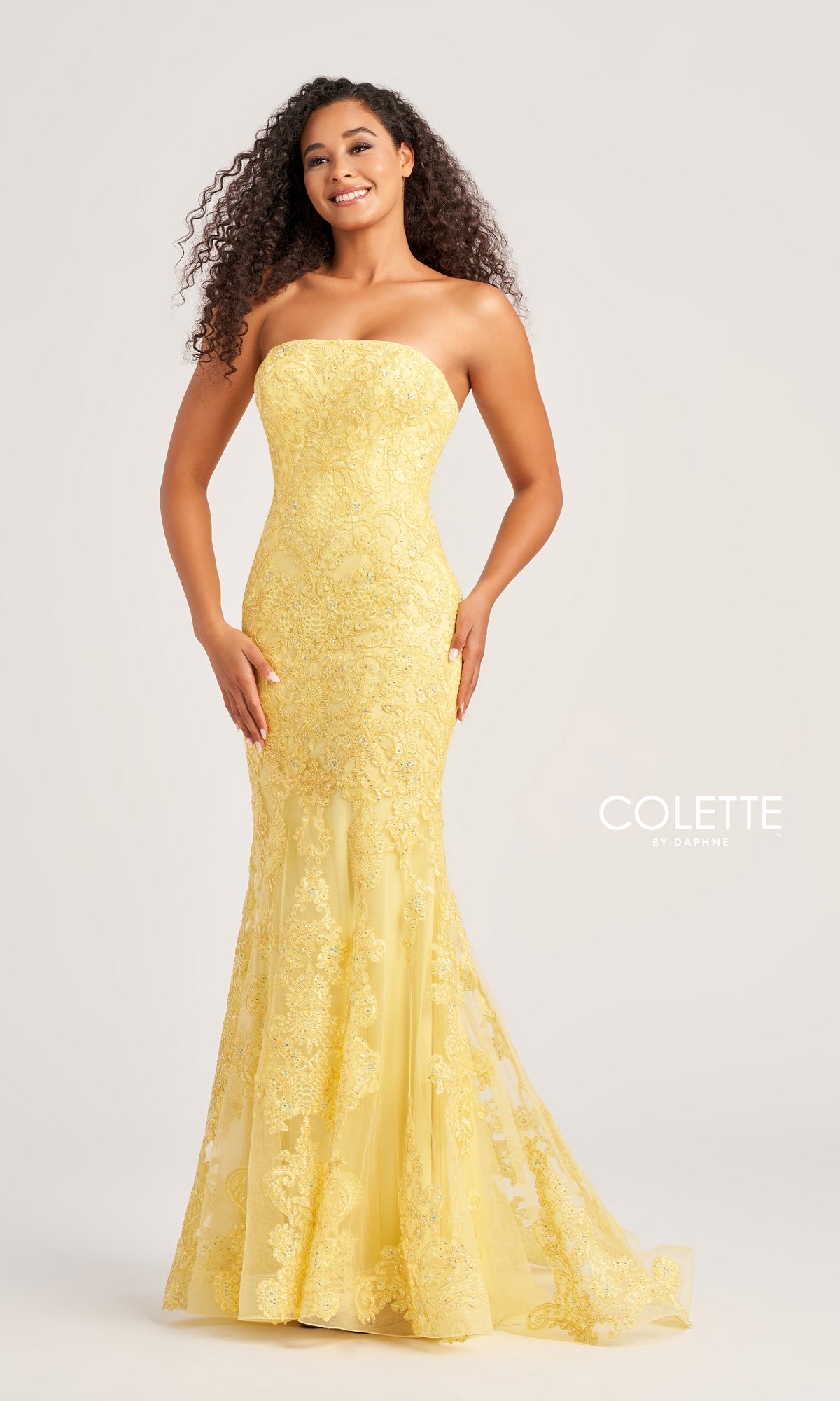 Colette Strapless Prom Dress with Train CL5123