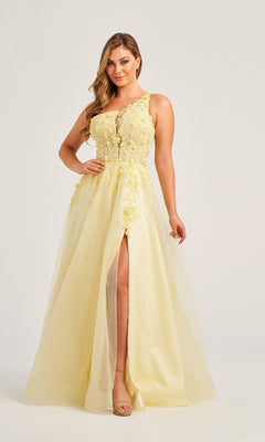 One-Shoulder Long Designer Formal Prom Dress -PromGirl