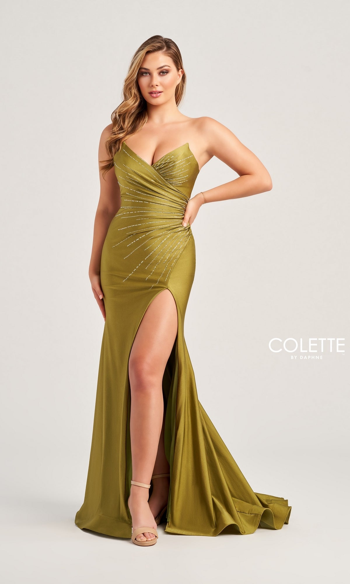 Colette Strapless Long Designer Prom Dress CL5135