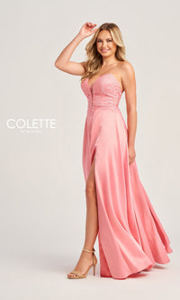 Colette Strapless Long Designer Prom Dress CL5142
