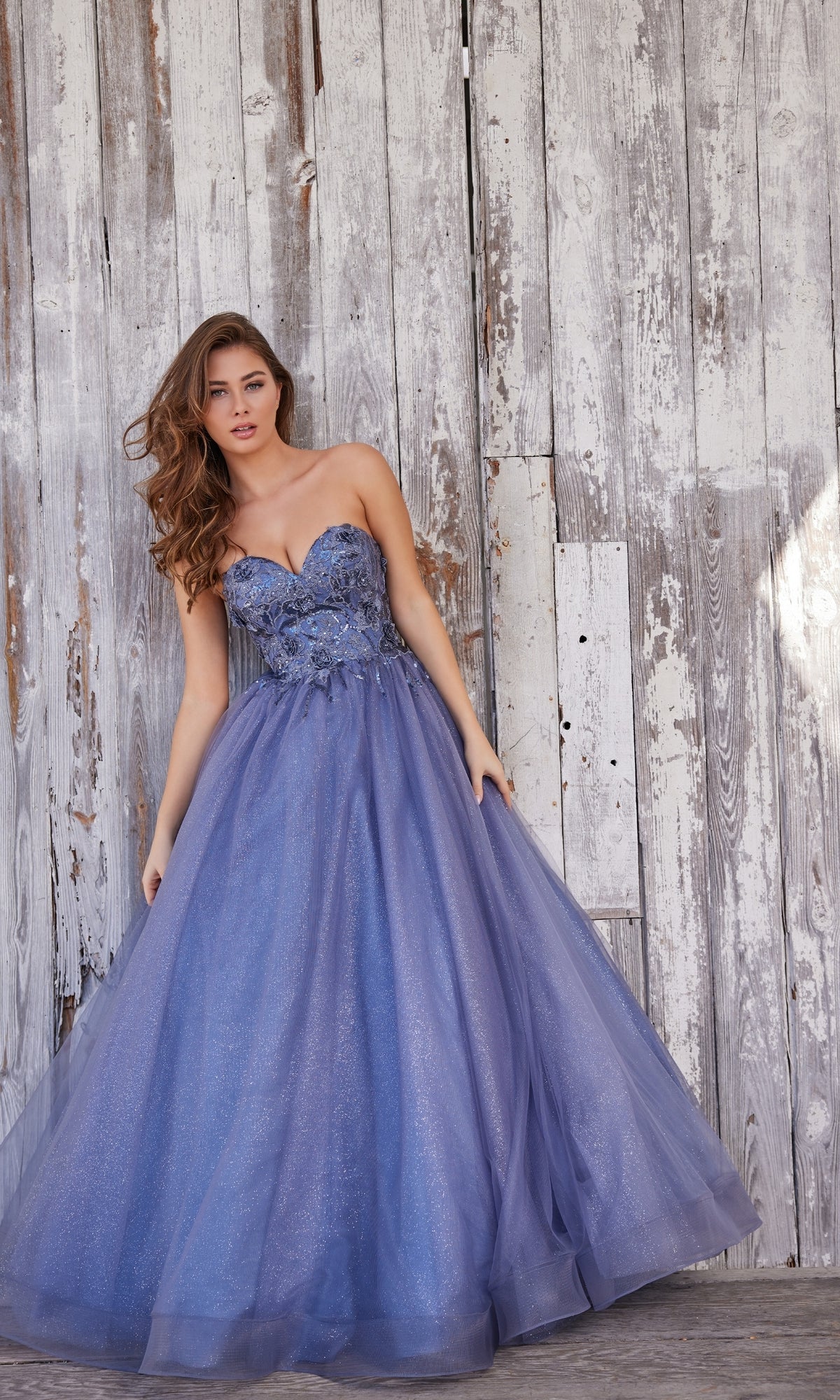 Colette Long Strapless Prom Ball Gown CL5161