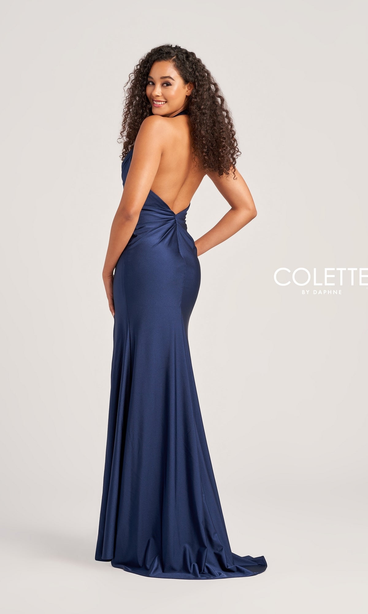 Colette Backless Long Halter Prom Dress CL5164