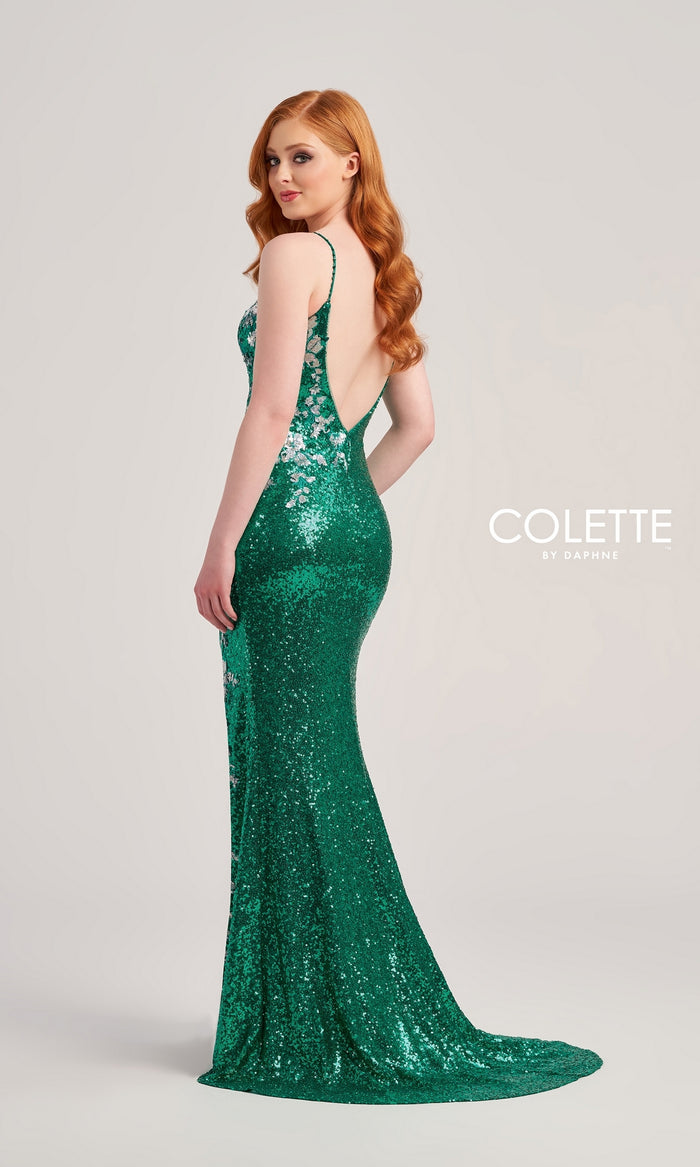 Colette Backless Long Sequin Prom Dress CL5196