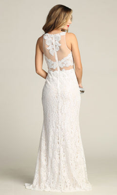 knee length dresses for ladies Two Piece A-Line Beaded Prom Dresses with Lace Applique ARD2305 main image 0
