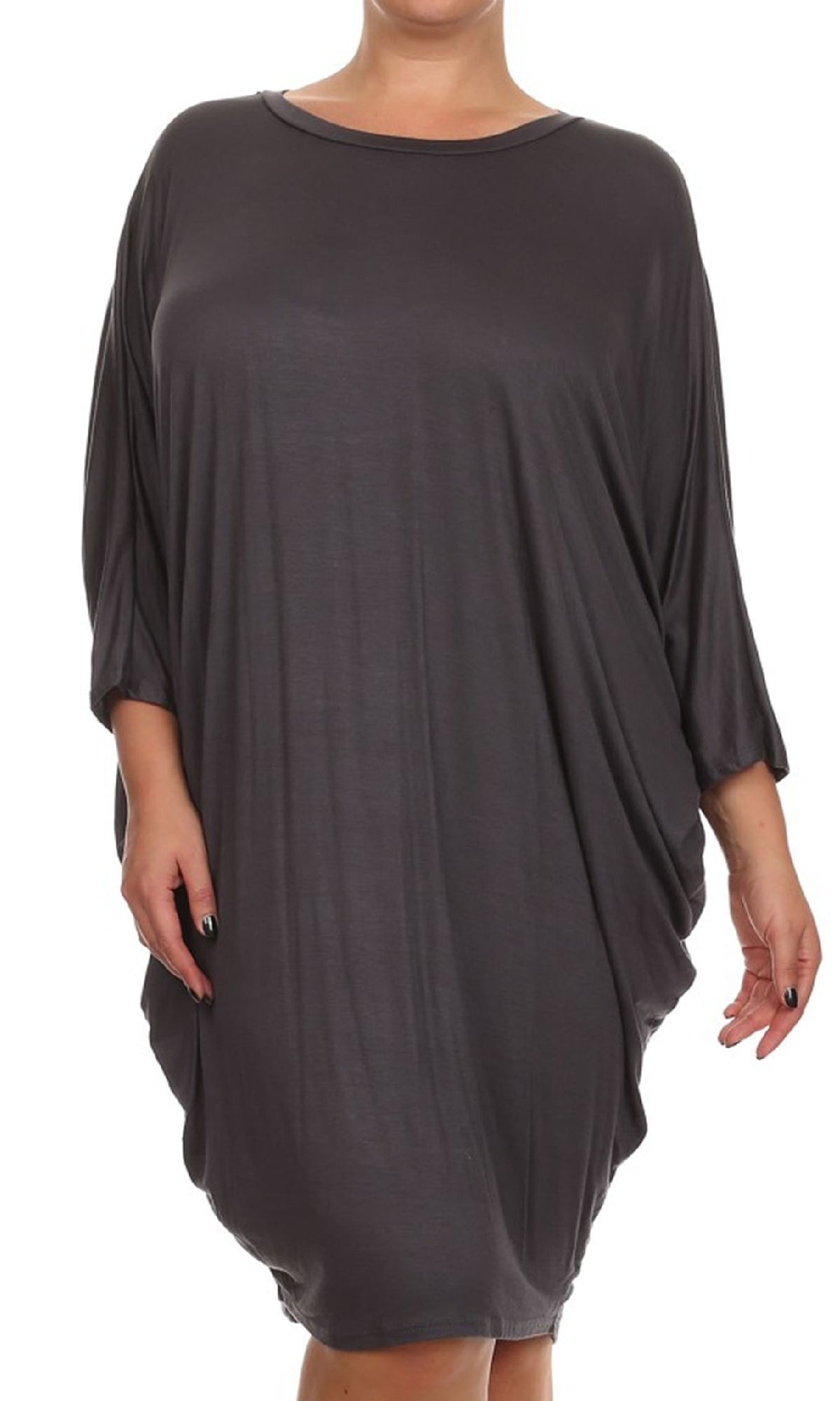 Women's Plus-Size Short Casual Dolman Dress– PromGirl