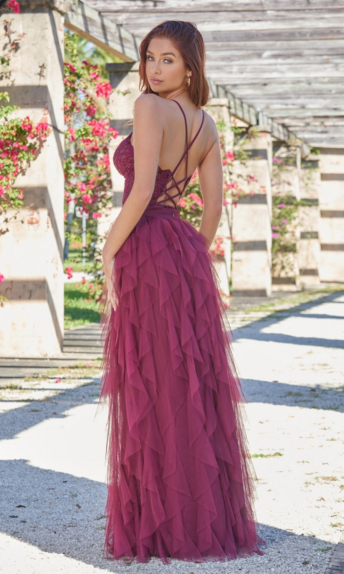 strapless open back dress Women's Mulberry Maxi Dress