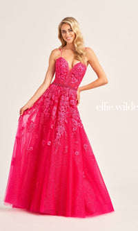 Glitter Ellie Wilde Long Prom Ball Gown EW35016