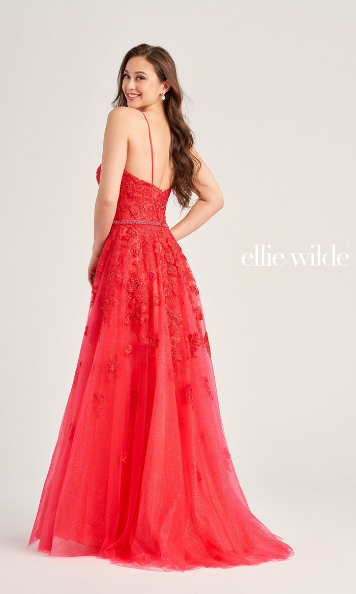 Glitter Ellie Wilde Long Prom Ball Gown EW35016