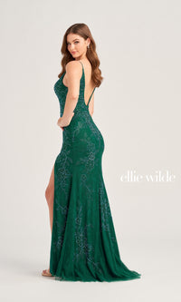 Tight Ellie Wilde Lace Prom Dress EW35062