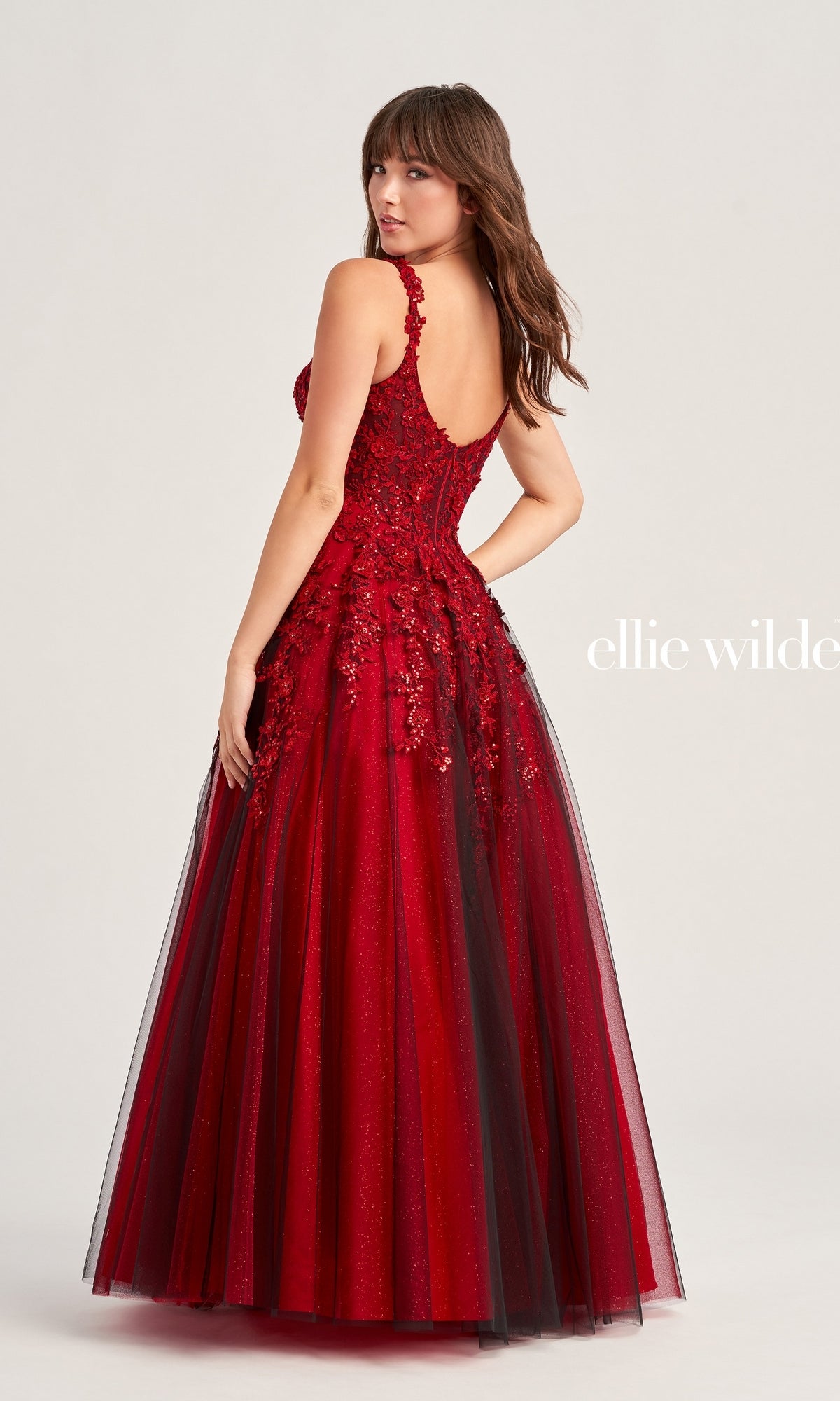 Ellie Wilde Long Tulle Prom Ball Gown EW35068