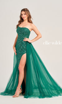 Ellie Wilde Strapless Long Formal Dress EW35085
