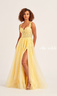 Ellie Wilde Off-Shoulder Long Prom Dress EW35101