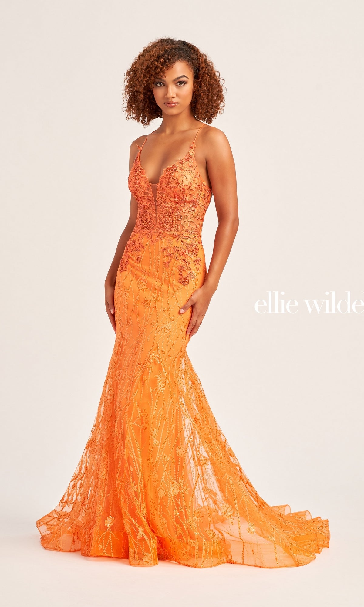 Sequin EmbroideredTulle Long Prom Dress PromGirl