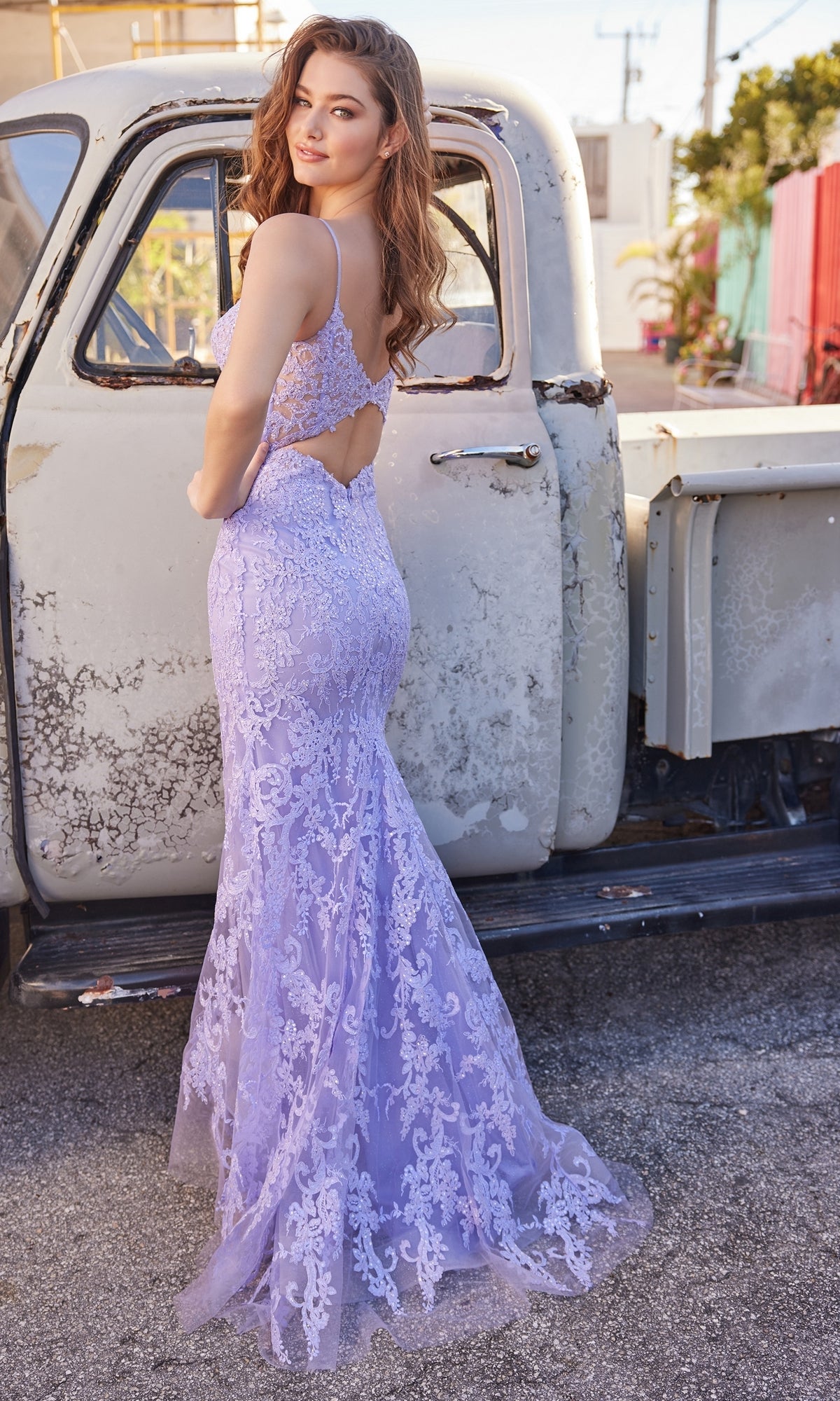 Embroidered Long Prom Dress by Ellie Wilde EW35115