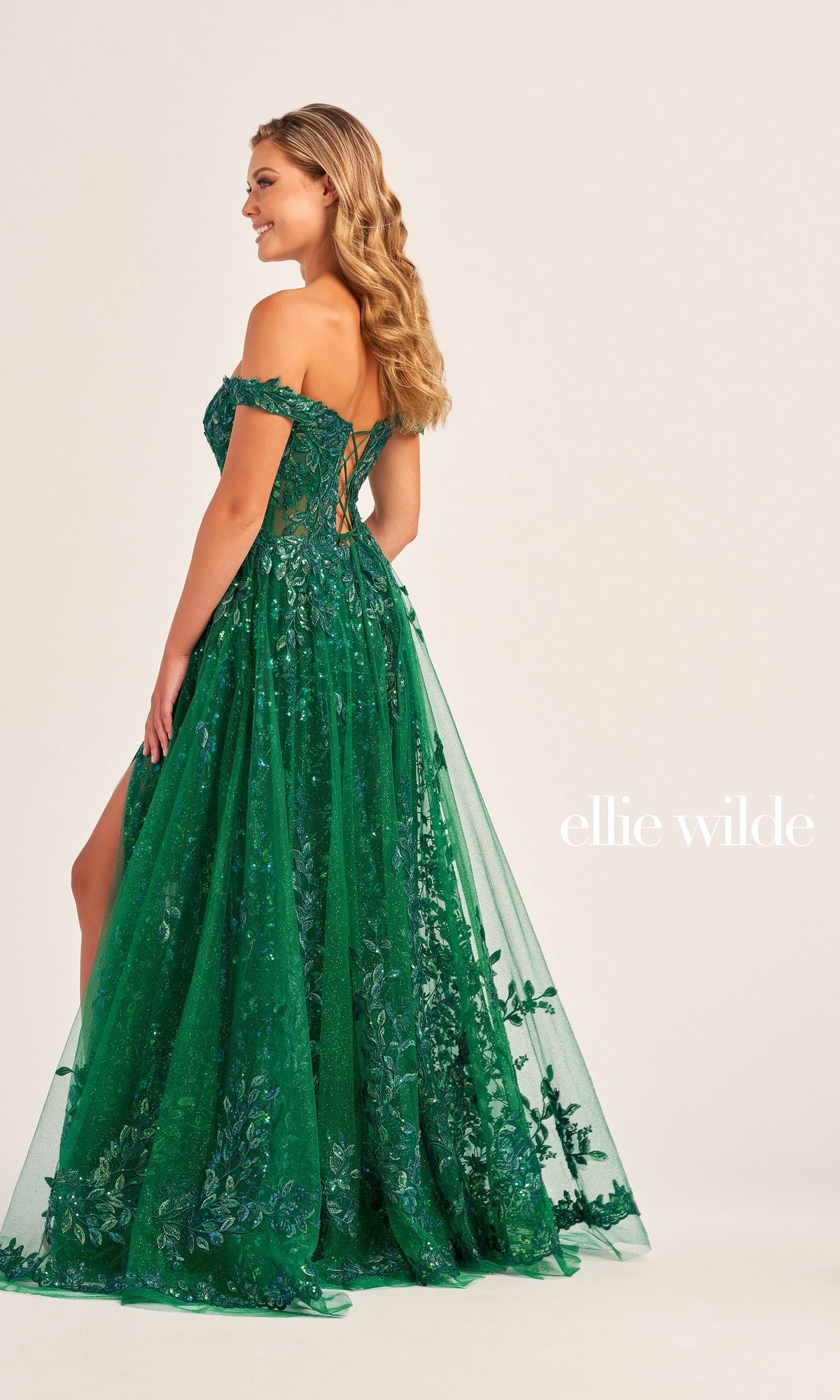 Ellie Wilde A-Line Off-Shoulder Prom Dress EW35116