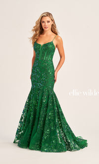 Ellie Wilde Mermaid Designer Prom Dress EW35203