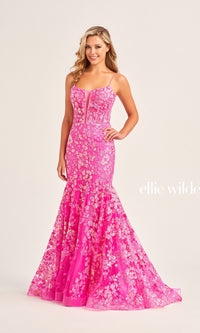 Ellie Wilde Mermaid Designer Prom Dress EW35203