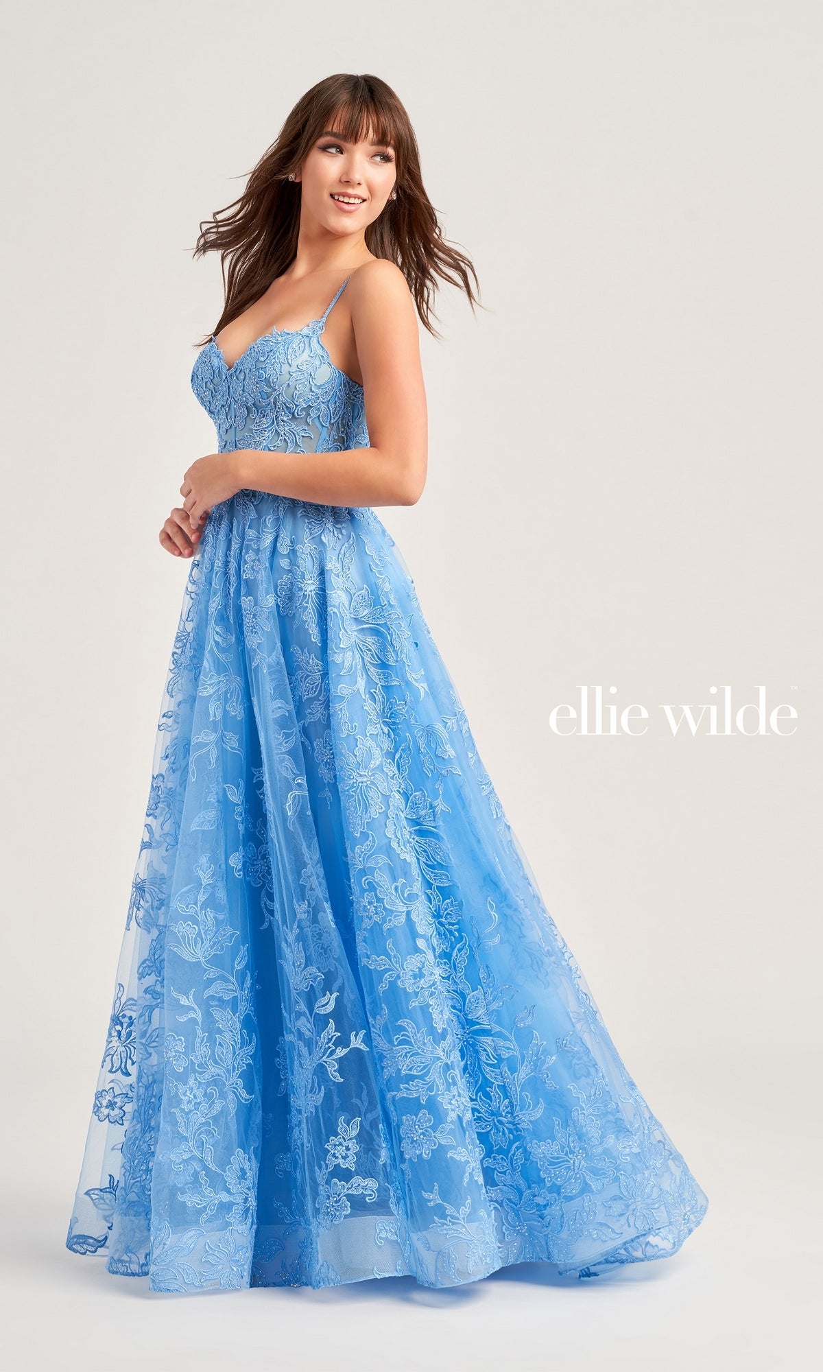 Ellie Wilde Long Designer Prom Dress - EW35226