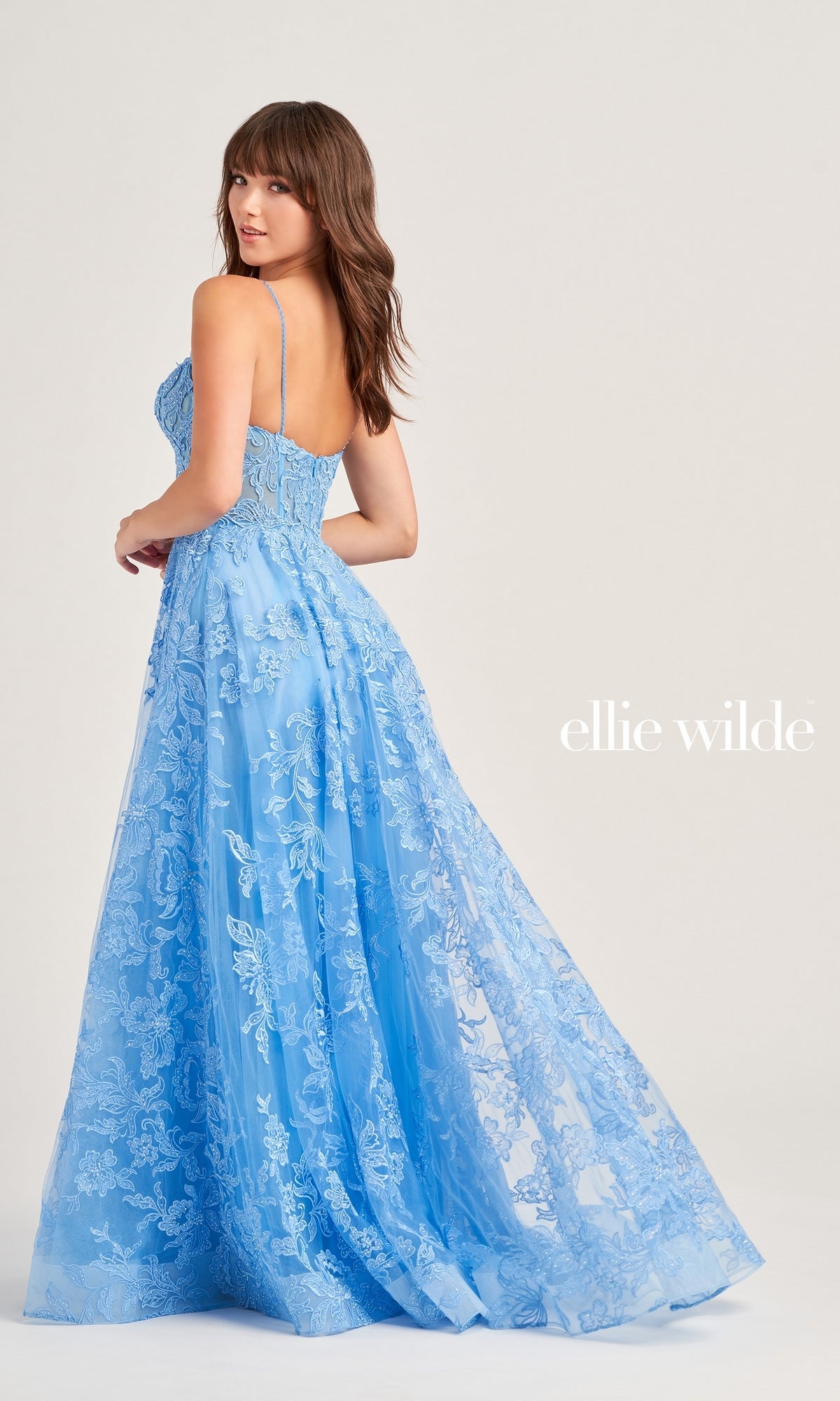 Ellie Wilde Long Designer Prom Dress - EW35226