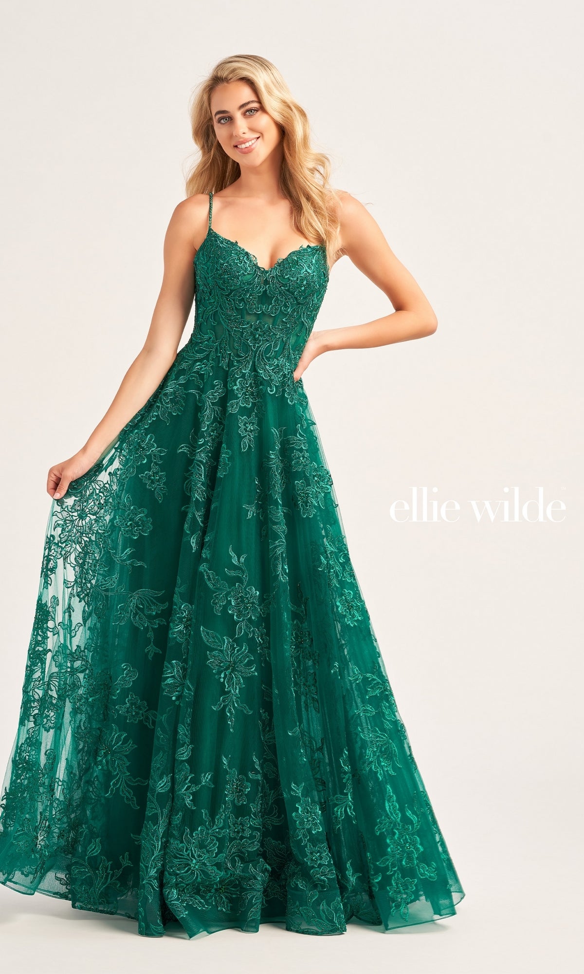 Ellie Wilde Long Designer Prom Dress - EW35226
