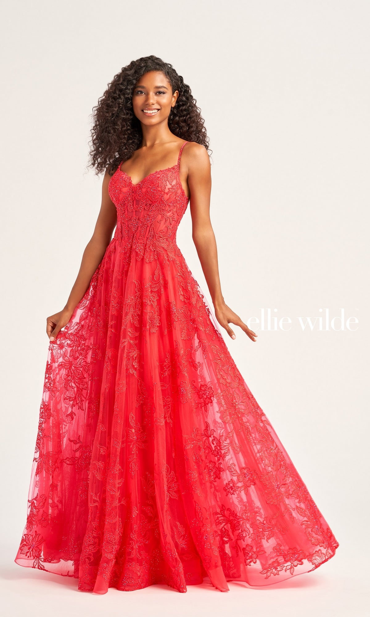 Ellie Wilde Long Designer Prom Dress - EW35226